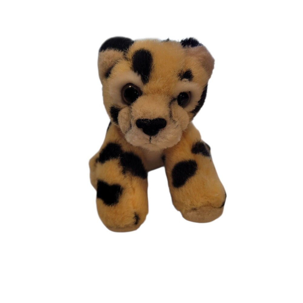 2004 K&M Baby Cheetah Leopard Baby Cub Plush Stuffed Animal 5"